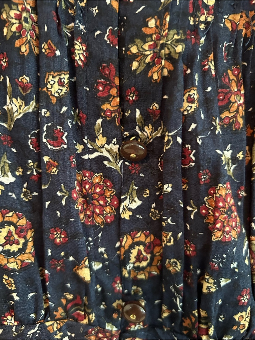 Veronica Beard Navy Floral Shireen Midi Dress - Picture 4 of 8